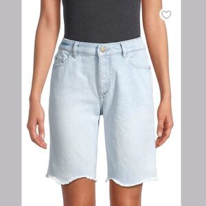 NWT DL1961 Clara Frayed Bermuda Denim Shorts
